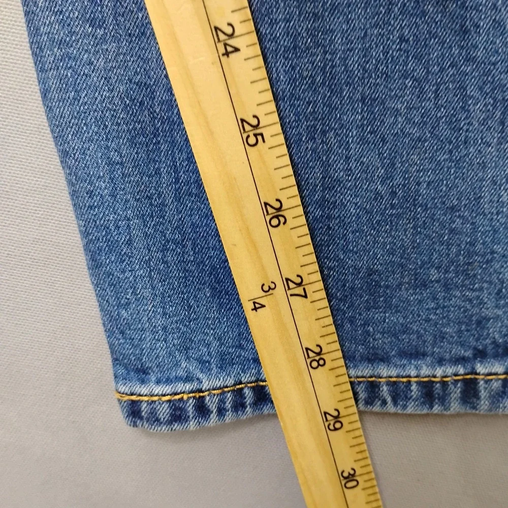 Levis 511 Mens Slim Straight Leg Blue Jeans Medium Wash Distressed Denim
